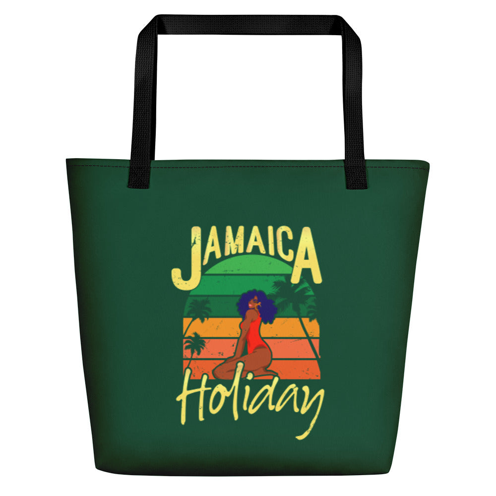 Jamaica Holiday Beach Bag with pocket