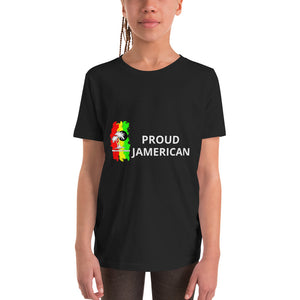 Proud Jamerican Dark Color Youth Short Sleeve T-Shirt